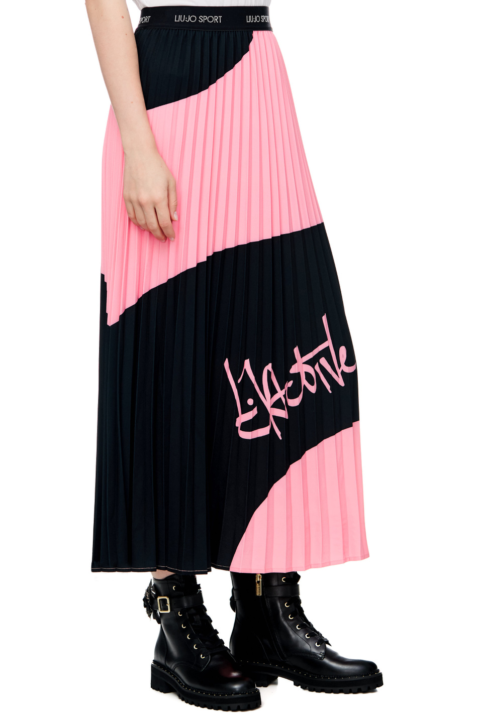 Женский Liu Jo Плиссированная юбка с лого на поясе (цвет ), артикул TF2163TS423 | Фото 5