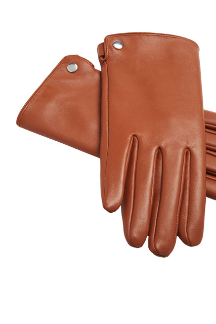 Перчатки из натуральной кожи|Основной цвет:Коричневый|Артикул:203695 | Фото 2