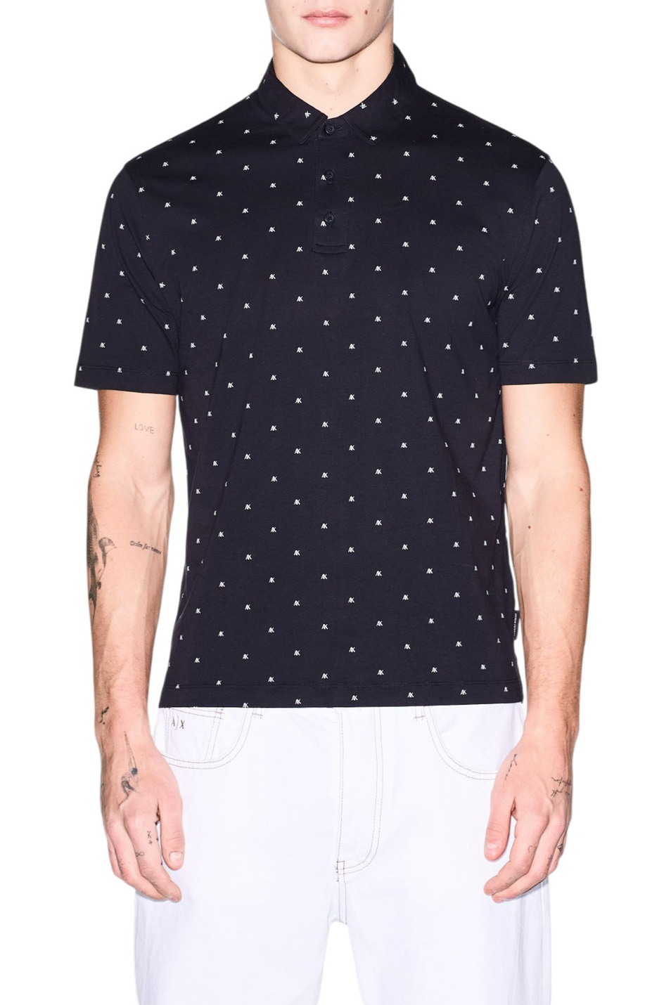 Мужской Armani Exchange Поло из хлопка с принтом (цвет ), артикул XM000735-AF10356 | Фото 3