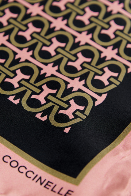 Шелковый платок с принтом|Основной цвет:Розовый|Артикул:E7MYZ381101 | Фото 2