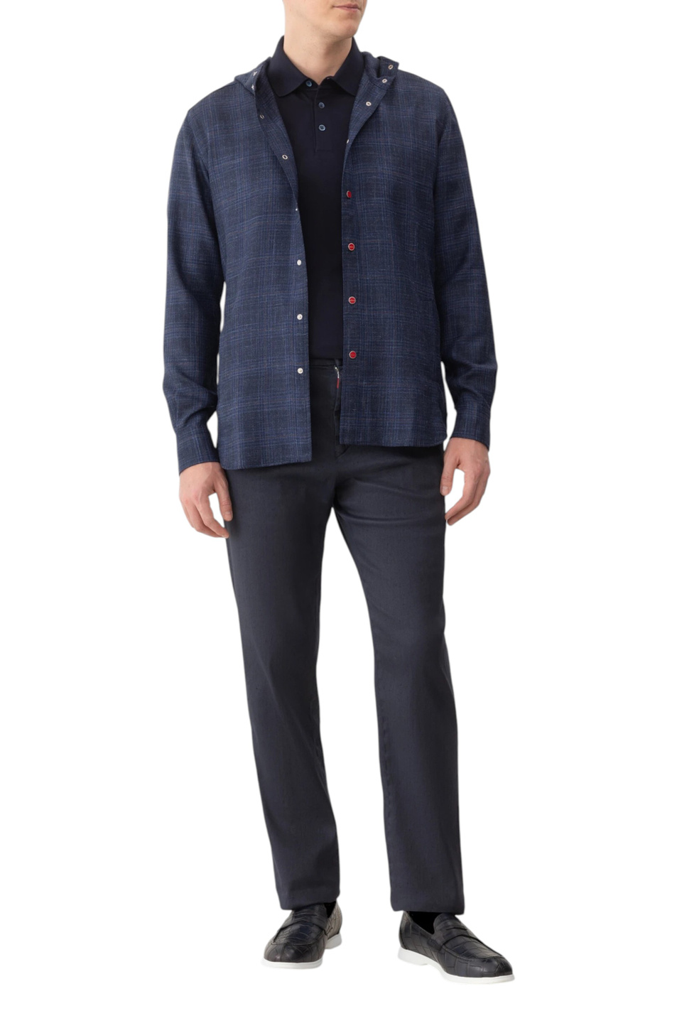 Мужской Kiton Рубашка из смесовой шерсти (цвет ), артикул UMCMARK0630G1300C | Фото 3