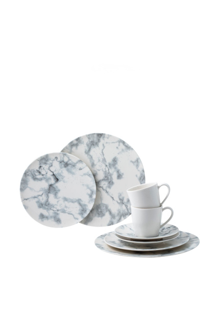 Набор столовой посуды Marmory на 2 персоны, 8 предметов|Основной цвет:Серый|Артикул:19-5163-8855 | Фото 1