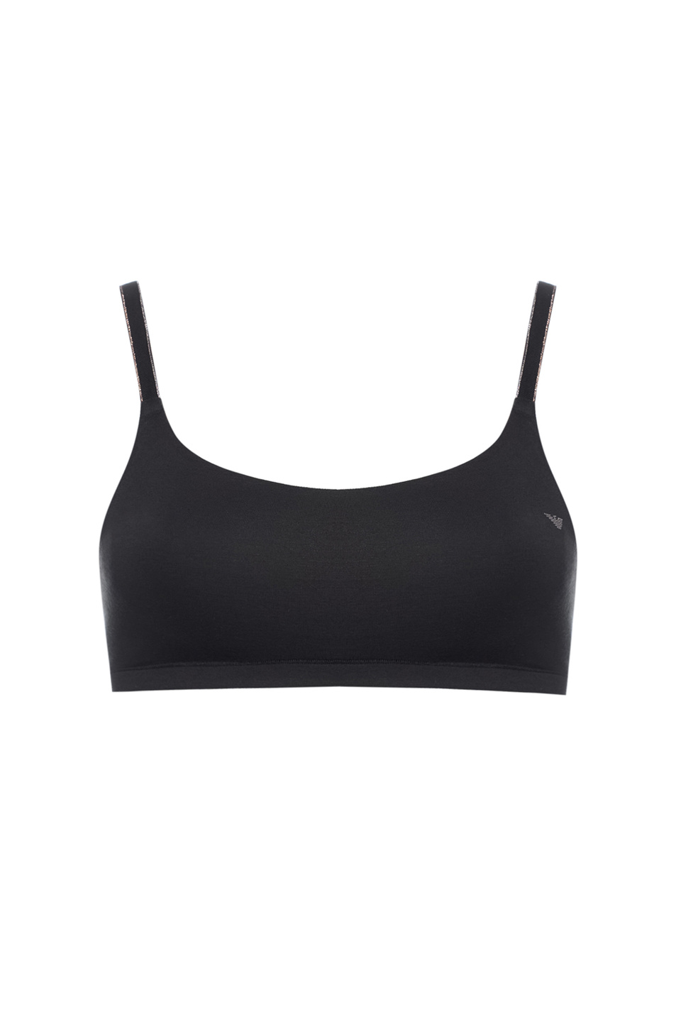 Бюстгальтер-топ с логотипом|Основной цвет:Черный Женский Emporio Armani Бюстгальтер-топ с логотипом (цвет ), артикул EW001909-AF10889 | Фото 1