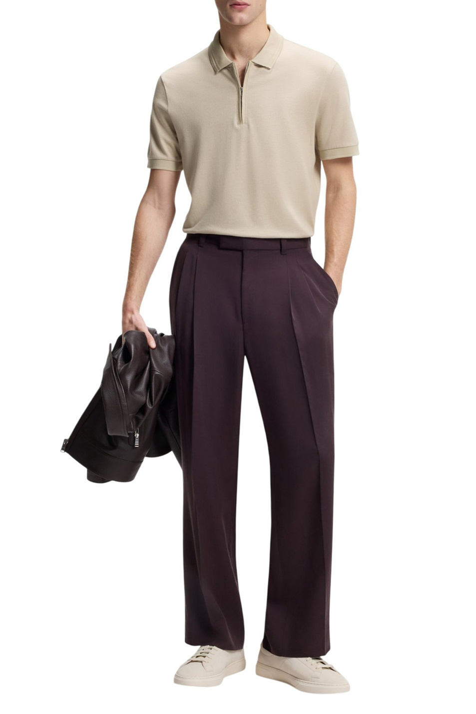 Мужской BOSS Поло Paras на молнии (цвет ), артикул 50554614 | Фото 2