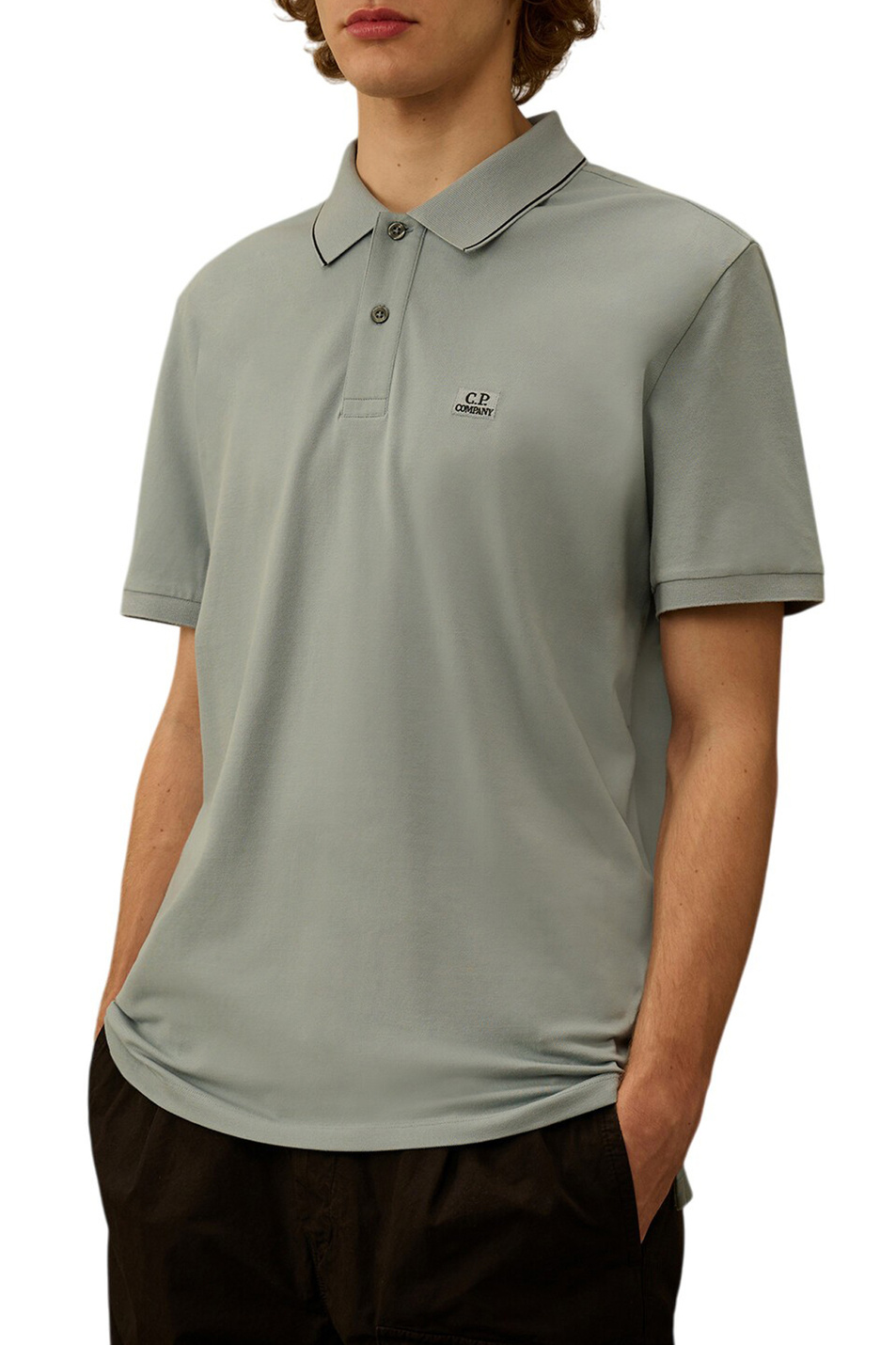 Мужской C.P. Company Джемпер-поло из эластичного хлопка (цвет ), артикул 20CMPL722A005263W | Фото 4