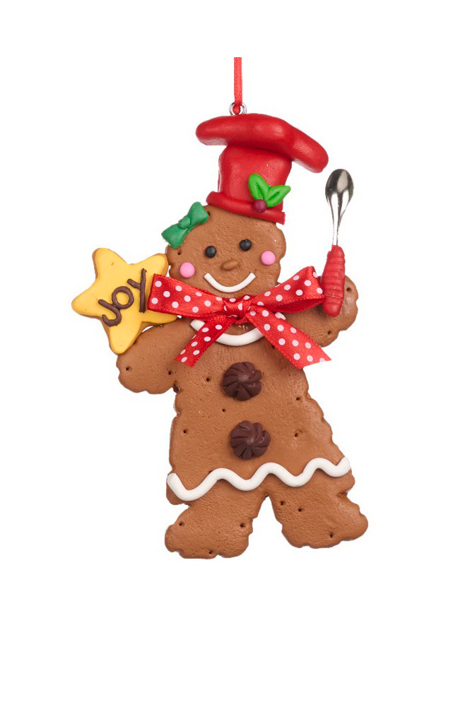 Елочная игрушка "Пряничный человечек со звездой", 12,5 см|Основной цвет:Коричневый Не имеет пола Goodwill Елочная игрушка "Пряничный человечек со звездой", 12,5 см (цвет ), артикул KL 60407_3 | Фото 1