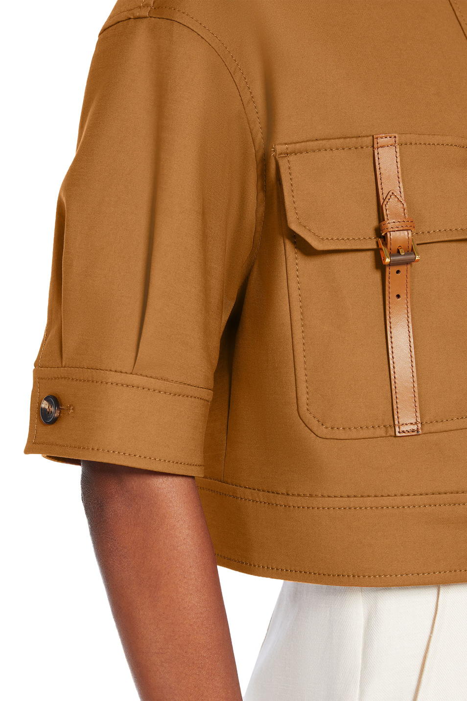 Женский Max Mara Куртка-рубашка AGIATE из эластичного хлопка (цвет ), артикул 2411041102 | Фото 5