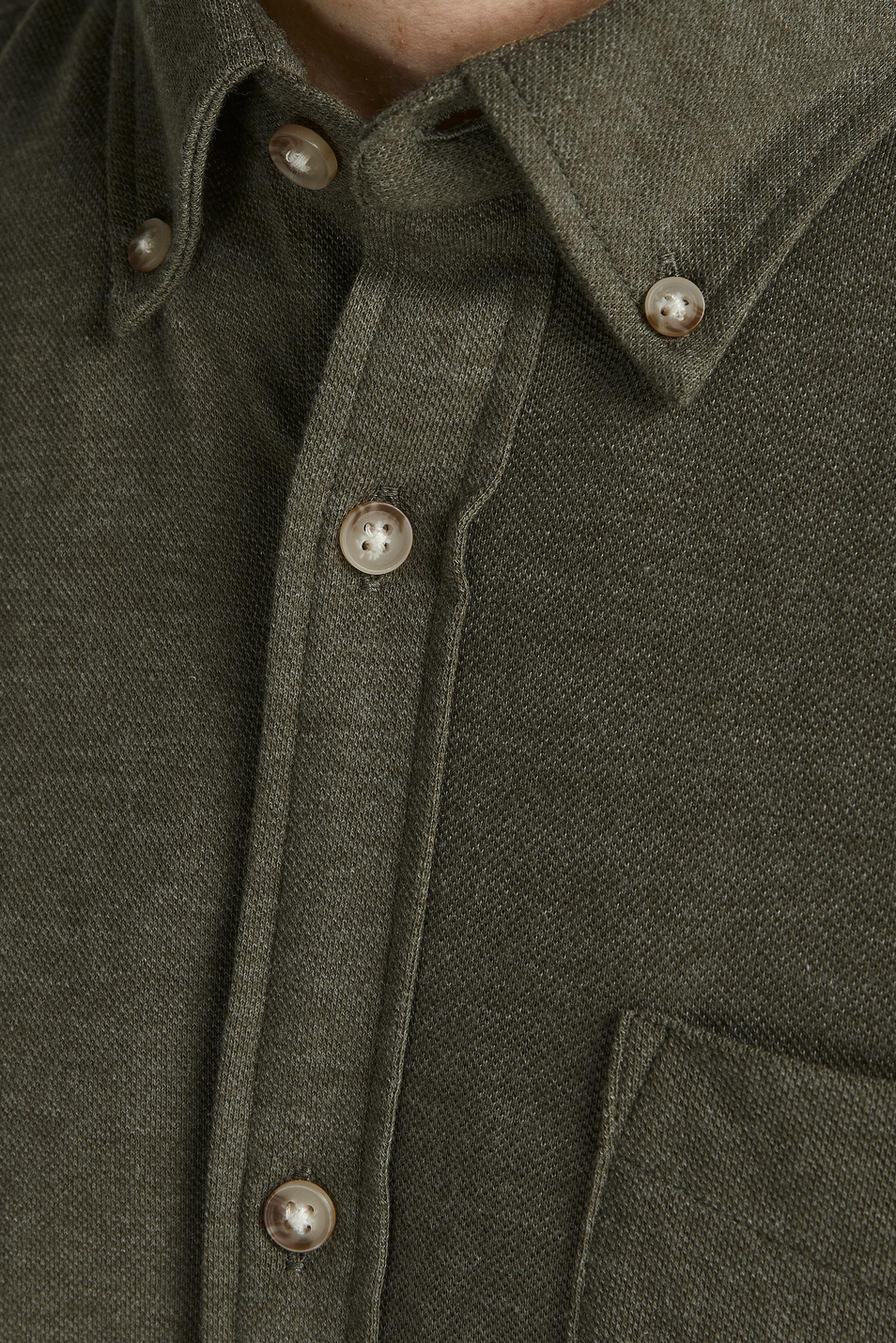 Jack & Jones Трикотажная однотонная рубашка (цвет ), артикул 12199504 | Фото 5