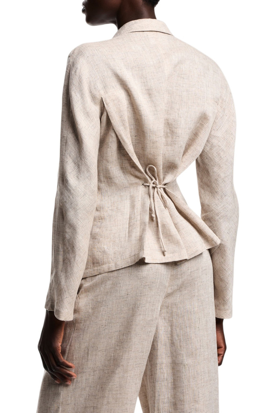 Женский Emporio Armani Брюки из смесового льна (цвет ), артикул EW003973-TE10381 | Фото 4