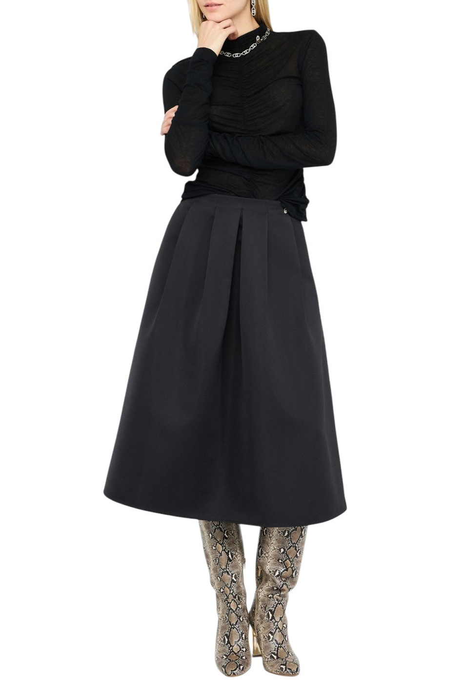 Женский Liu Jo Юбка-миди со складками (цвет ), артикул MF5335T071A | Фото 2