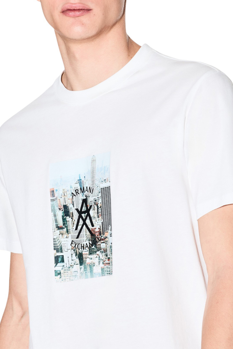 Мужской Armani Exchange Футболка из хлопка с принтом (цвет ), артикул XM002214-AF10356 | Фото 5