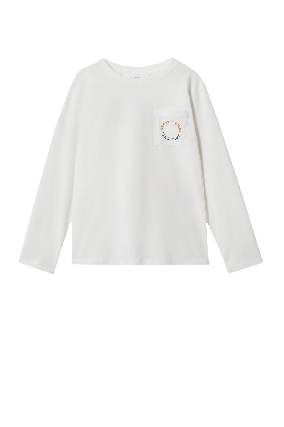 Мальчикам Mango Kids Лонгслив REGRETS из натурального хлопка (цвет ), артикул 47003270 | Фото 1