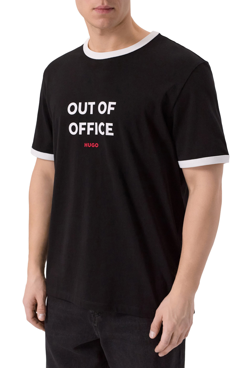 Мужской HUGO Футболка Doffice из хлопка (цвет ), артикул 50556545 | Фото 4