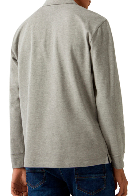 Джемпер с фирменной вышивкой на груди|Основной цвет:Серый|Артикул:0223713 | Фото 2
