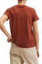 Mango Льняная футболка LINITO с V-образным вырезом ( цвет), артикул 27005801 | Фото 4