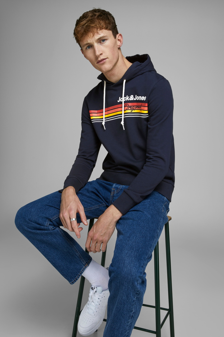 Мужской Jack & Jones Толстовка из хлопка (цвет ), артикул 12167972 | Фото 6