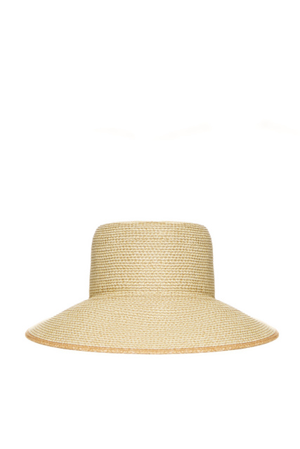 Шляпа с асимметричными полями|Основной цвет:Бежевый|Артикул:055009-00000 | Фото 1