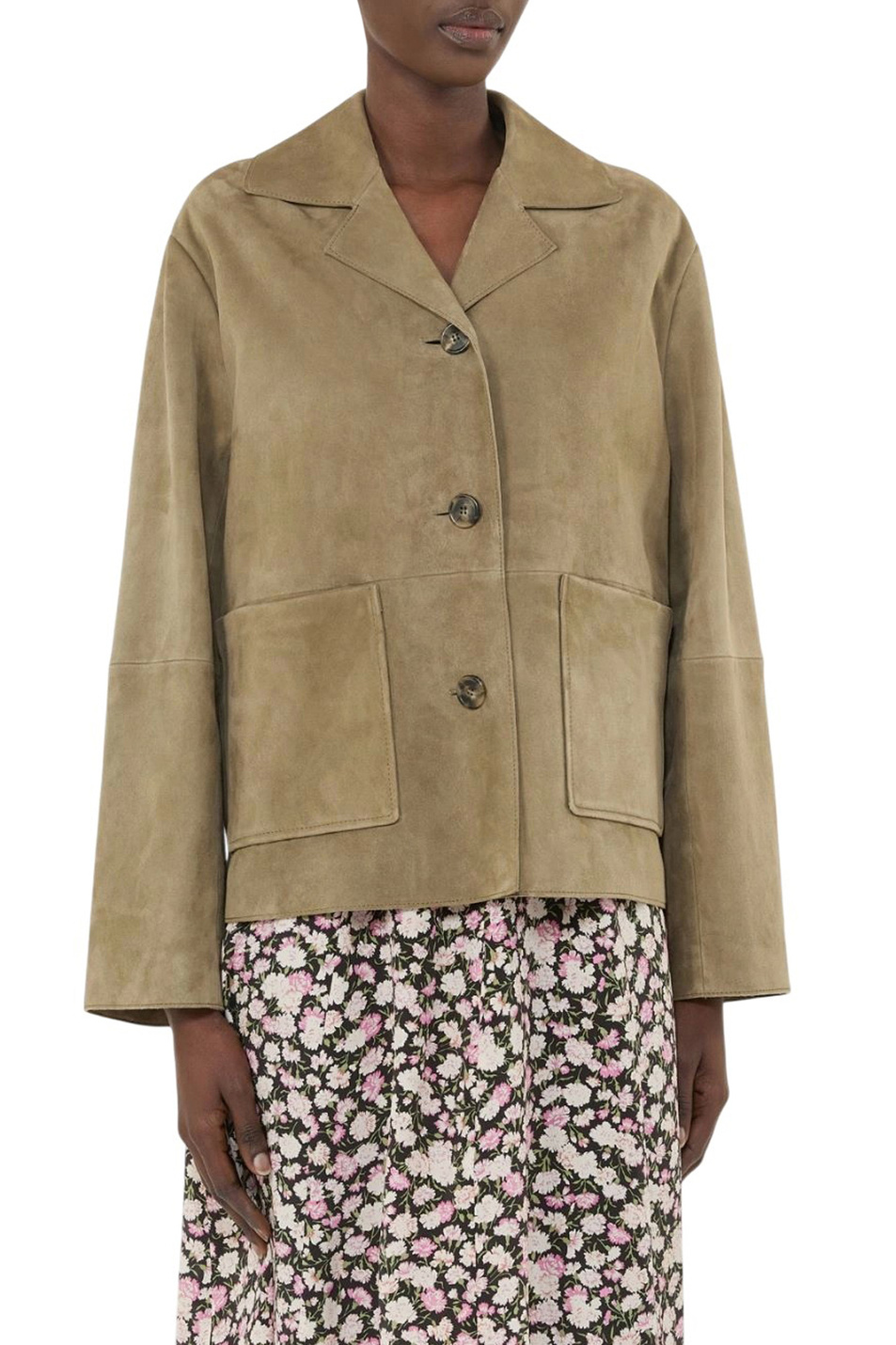 Куртка PALCHI из натуральной замши|Основной цвет:Хаки Женский Weekend Max Mara Куртка PALCHI из натуральной замши (цвет ), артикул 2615441021 | Фото 3