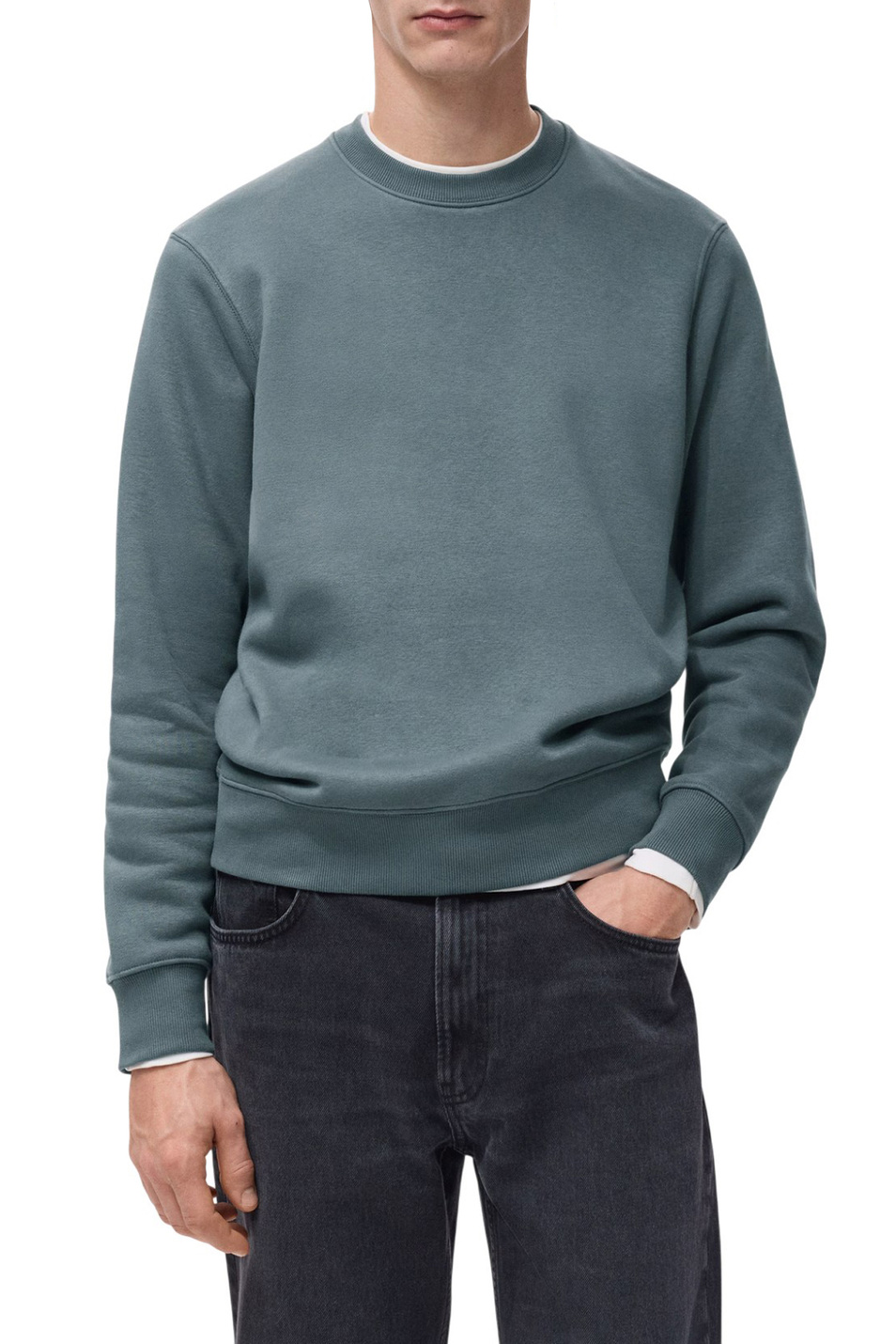 Мужской Mango Man Свитшот NOLA из смесового хлопка (цвет ), артикул 27021266 | Фото 3