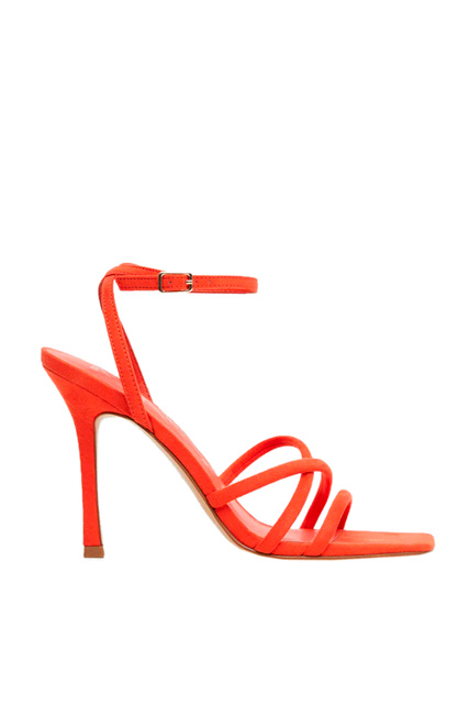 Босоножки MAYBE на высоком каблуке|Основной цвет:Оранжевый|Артикул:27005916 | Фото 1