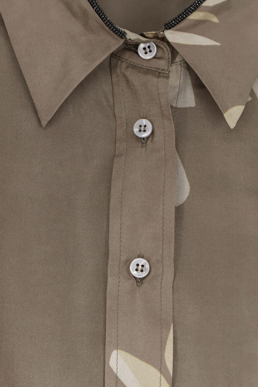 Женский Brunello Cucinelli Блузка из шелка с поясом (цвет ), артикул MQ967RH216 | Фото 5