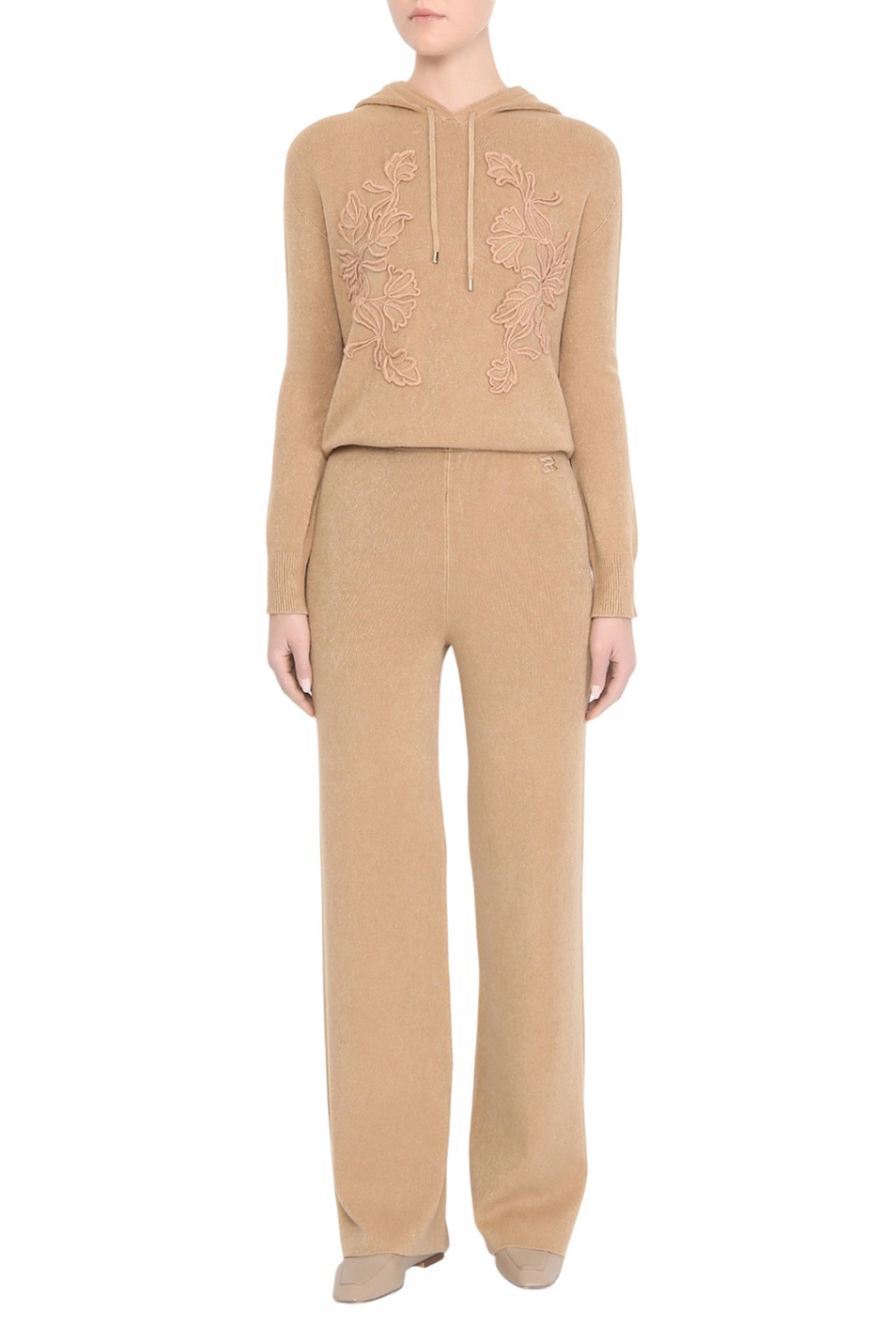 Брюки с эластичным поясом|Основной цвет:Бежевый Женский Ermanno Firenze Брюки с эластичным поясом (цвет ), артикул D47EP030EP2 | Фото 3