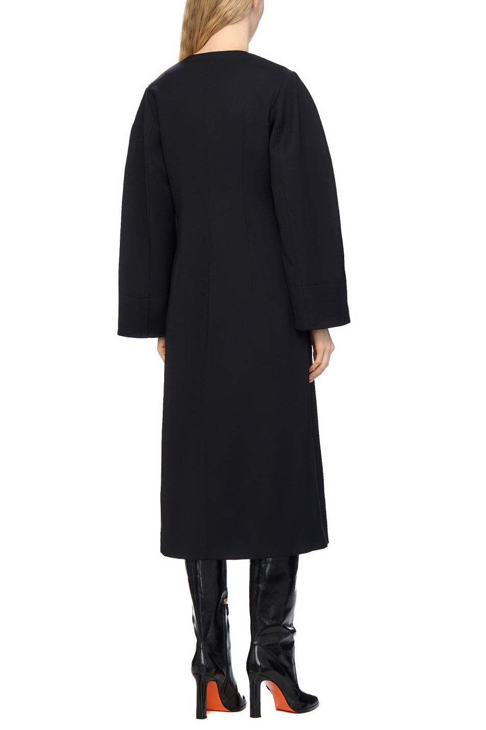 Платье DOUBLE BREASTED из эластичной вискозы|Основной цвет:Черный Женский CO Платье DOUBLE BREASTED из эластичной вискозы (цвет ), артикул 4426CVSS-F24 | Фото 3