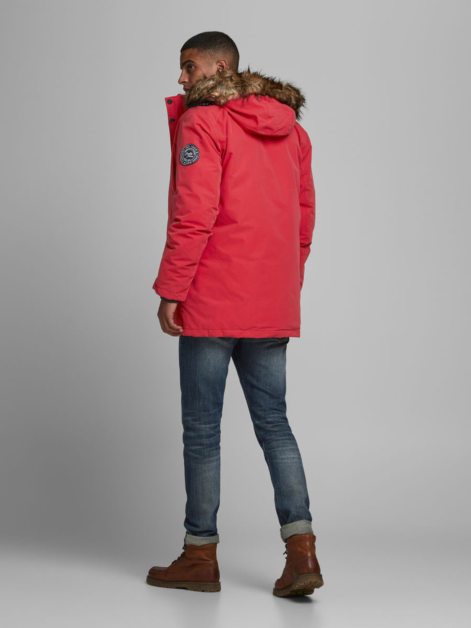 Мужской Jack & Jones Куртка с капюшоном с искусственным мехом (цвет ), артикул 12174383 | Фото 4