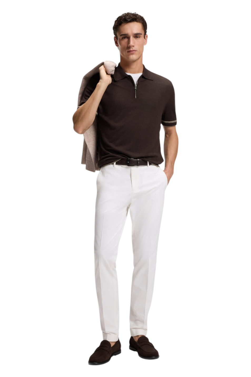 Мужской BOSS Поло H-Norbertino из смесового льна (цвет ), артикул 50560474 | Фото 2