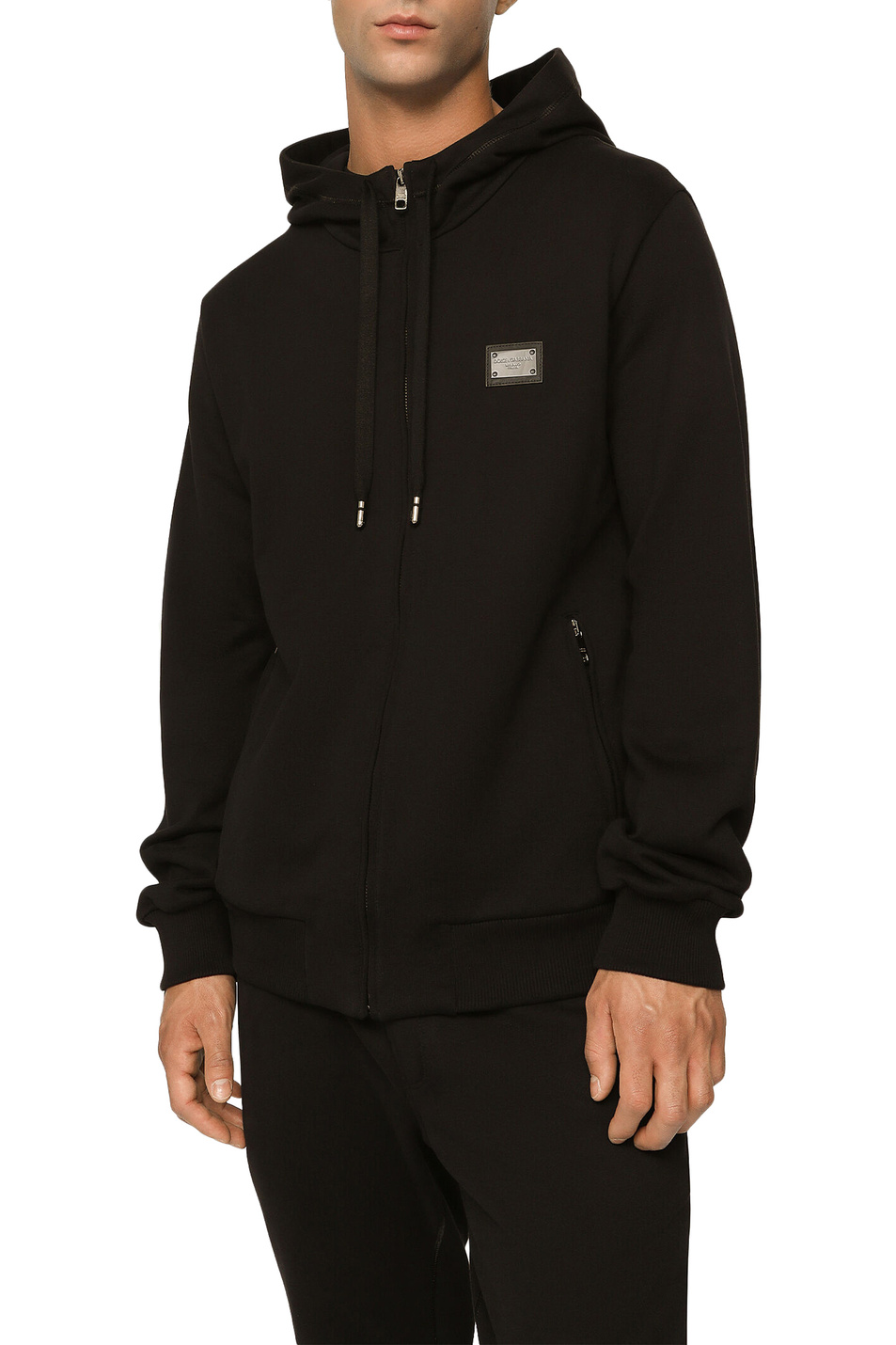 Толстовка из натурального хлопка|Основной цвет:Черный Мужской Dolce & Gabbana Толстовка из натурального хлопка (цвет ), артикул G9ABIT-G7F2G | Фото 3