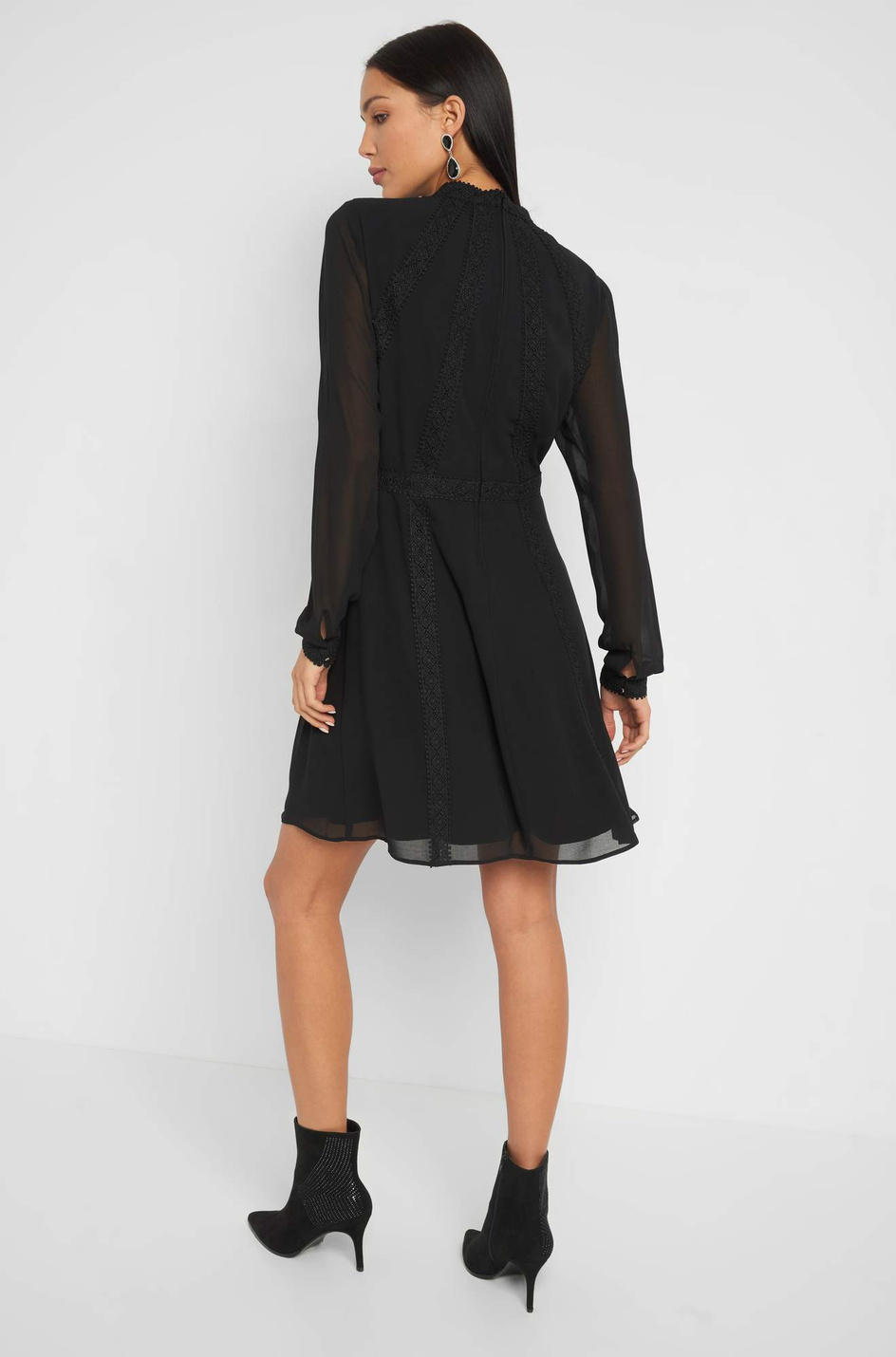 Платье с кружевом|Основной цвет:Черный Женский Orsay Платье с кружевом (цвет ), артикул 467379 | Фото 2