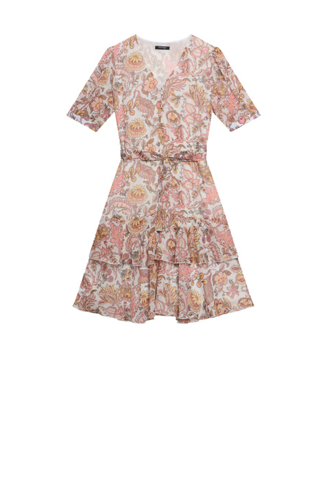 Orsay Платье с цветочным принтом и V-образным вырезом (Бежевый цвет), артикул 471568 | Фото 1