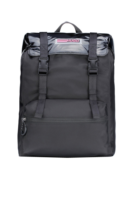 Рюкзак с кулиской и логотипом|Основной цвет:Черный|Артикул:50464684 | Фото 1