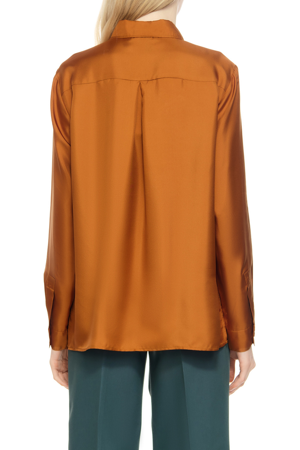 Женский MAX&Co. Рубашка ODOMETRO из натурального шелка (цвет ), артикул 71140123 | Фото 4