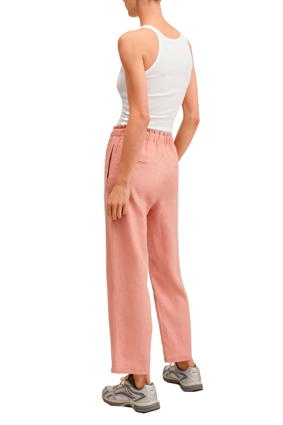 Женский Mango Брюки LINEN из чистого льна (цвет ), артикул 27067105 | Фото 4