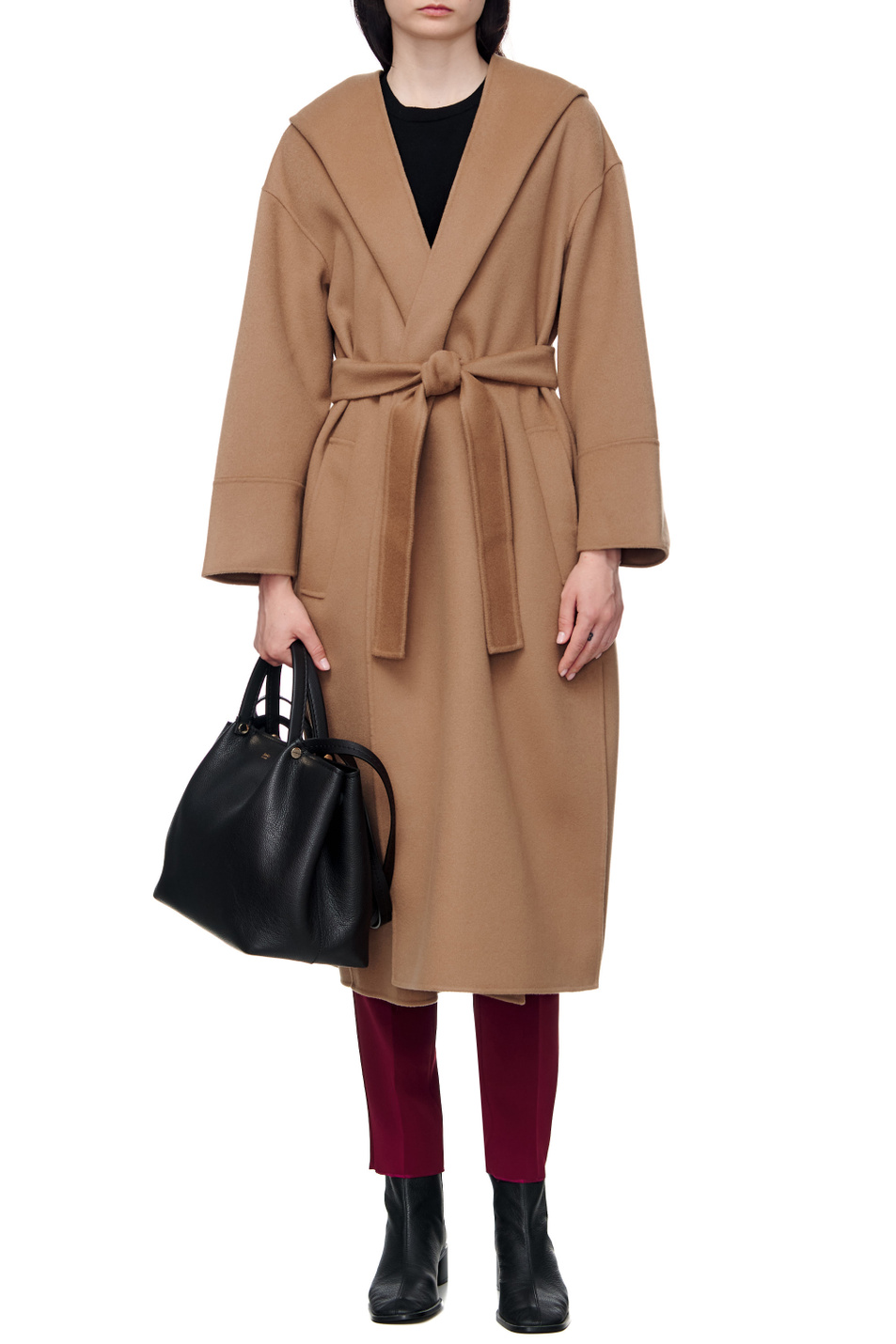 Пальто-халат WINTER с капюшоном|Основной цвет:Коричневый Женский Max Mara Пальто-халат WINTER с капюшоном (цвет ), артикул 90160529 | Фото 3