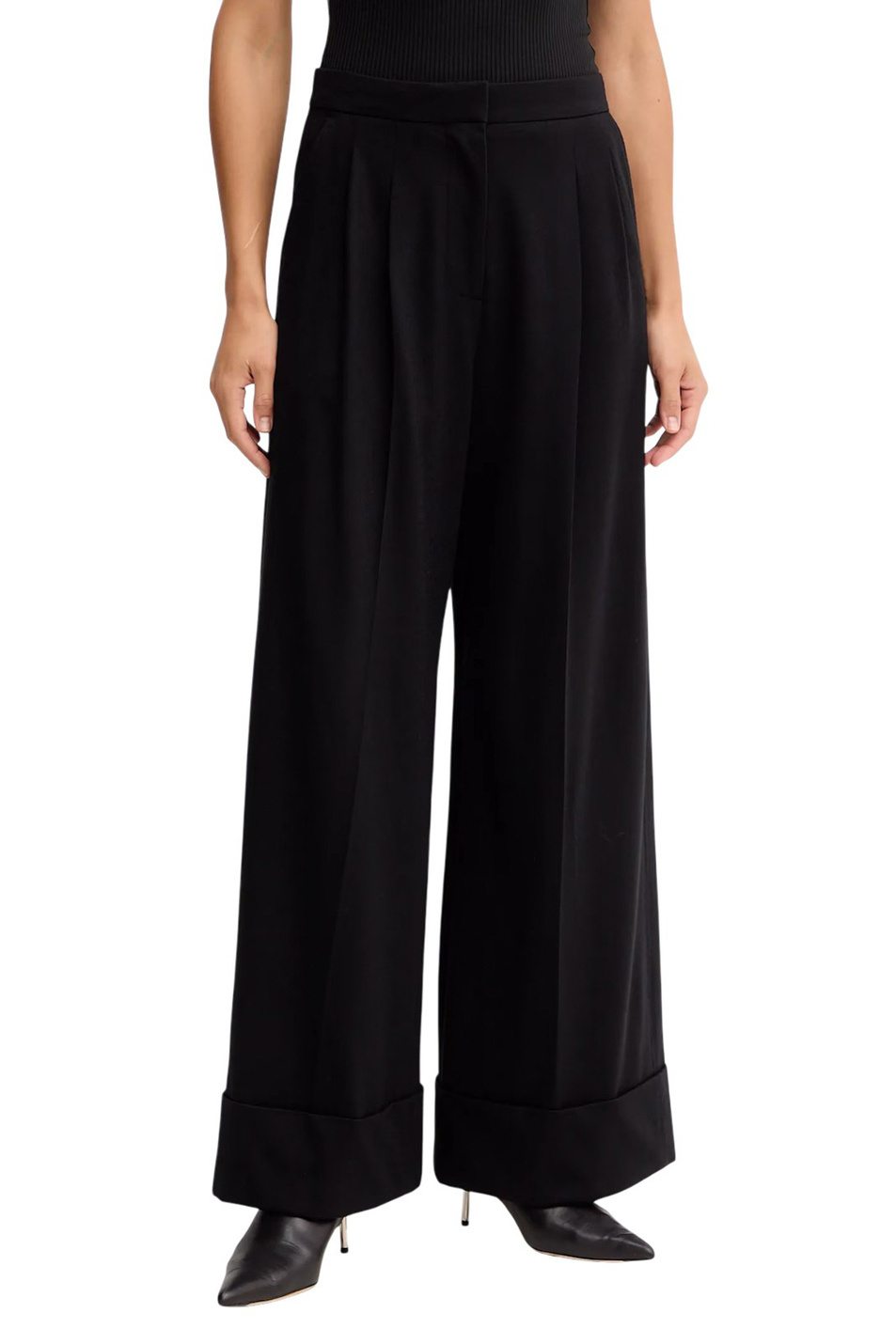 Брюки Taniada из шерсти|Основной цвет:Черный Женский BOSS Брюки Taniada из шерсти (цвет ), артикул 50550804 | Фото 4