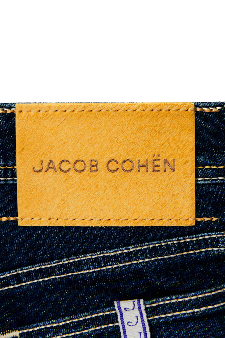 Jacob Cohen Джинсы узкого кроя из смесового хлопка с контрастной отстрочкой и платком (цвет ), артикул UQE0934S3623 | Фото 5