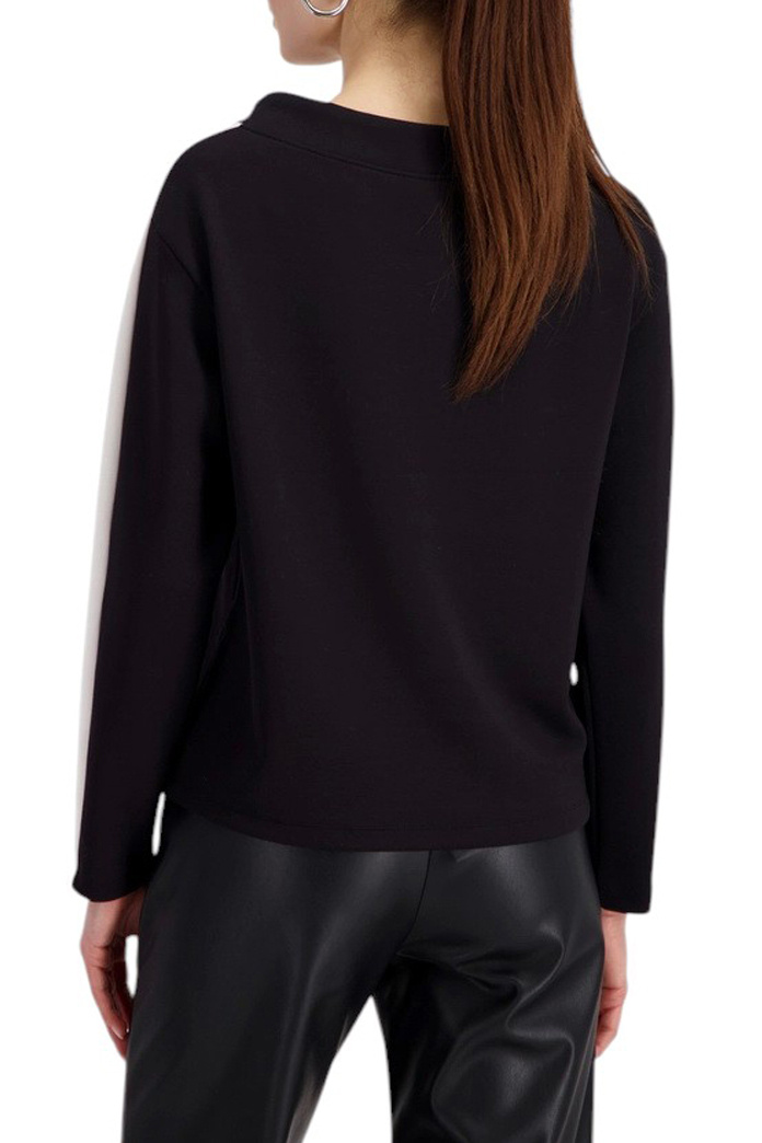 Свитшот с контрастными вставками|Основной цвет:Черный Женский Monari Свитшот с контрастными вставками (цвет ), артикул 808884 | Фото 4