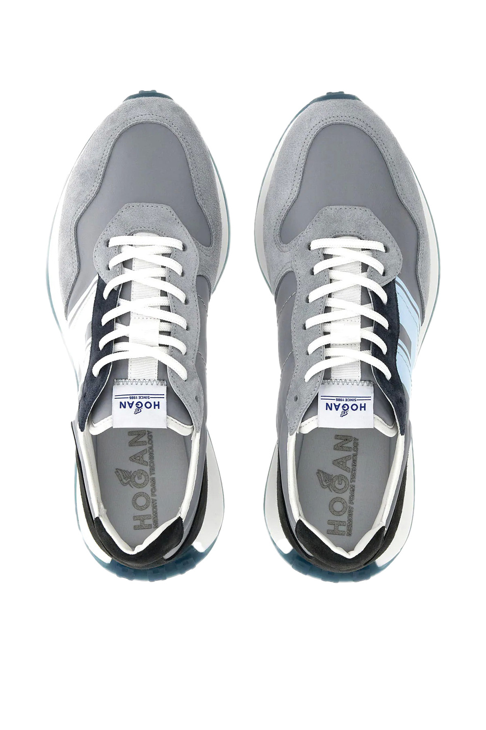 Кроссовки H601 с контрастными вставками|Основной цвет:Серый Мужской Hogan Кроссовки H601 с контрастными вставками (цвет ), артикул HXM6010EG01N2A06NB | Фото 4
