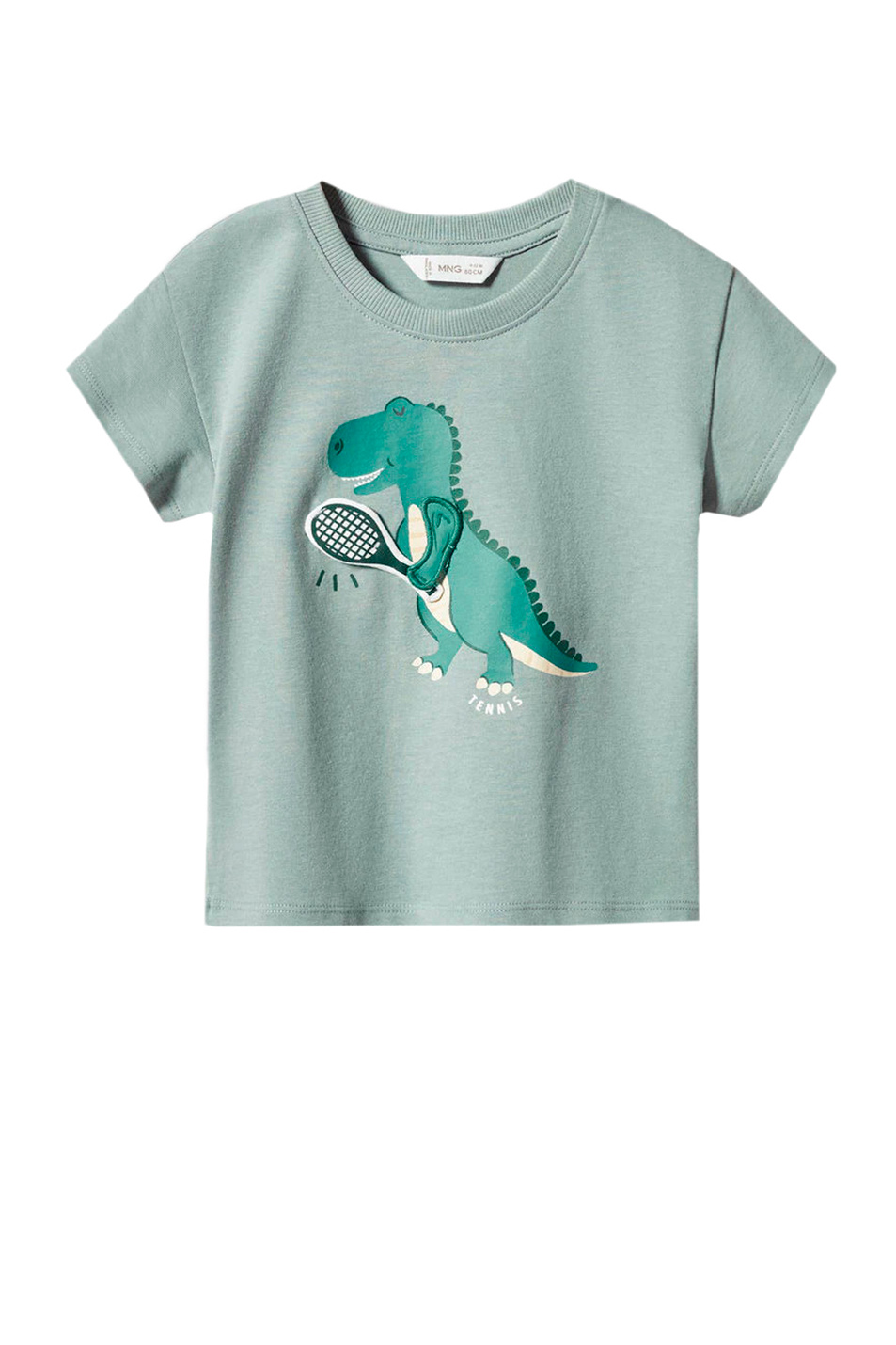 Малышам мальчикам Mango Kids Футболка SAURUS из натурального хлопка с принтом (цвет ), артикул 57000845 | Фото 1