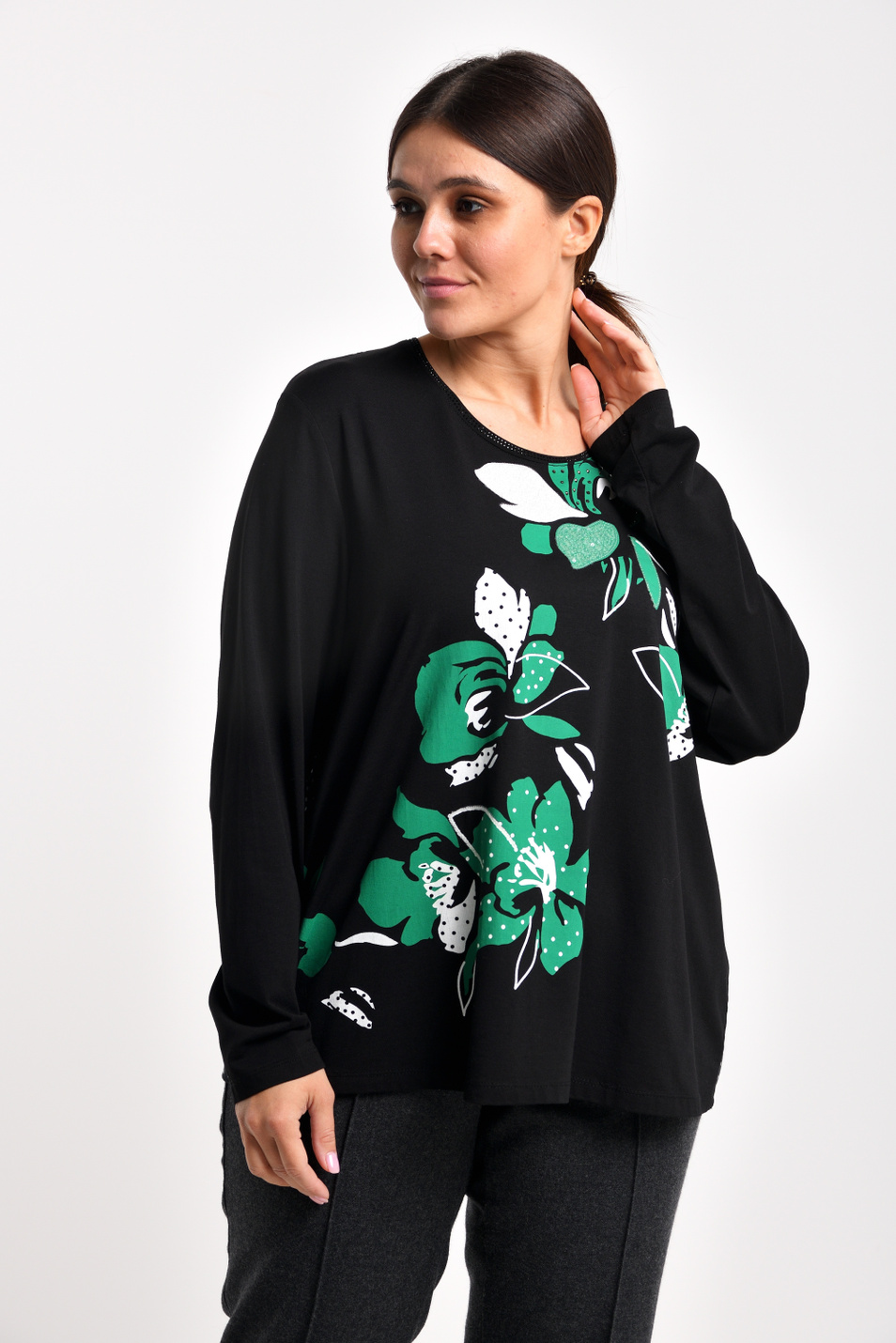 Женский Gerry Weber Джемпер из эластичного хлопка (цвет ), артикул 170203-35003 | Фото 1