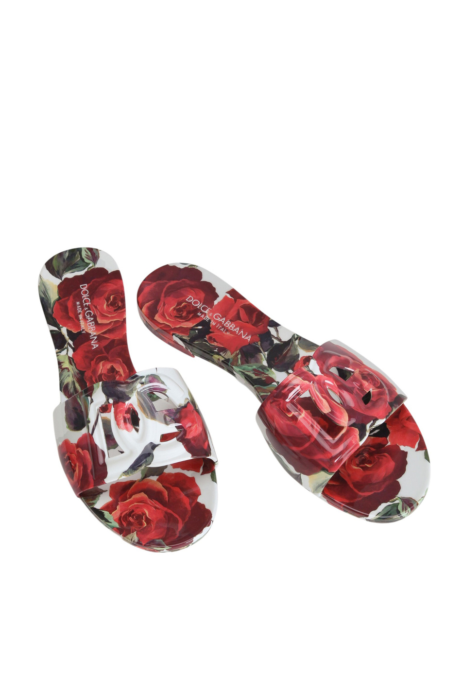 Женский Dolce & Gabbana Шлепанцы с цветочным принтом (цвет ), артикул CW2215-A6L05 | Фото 4