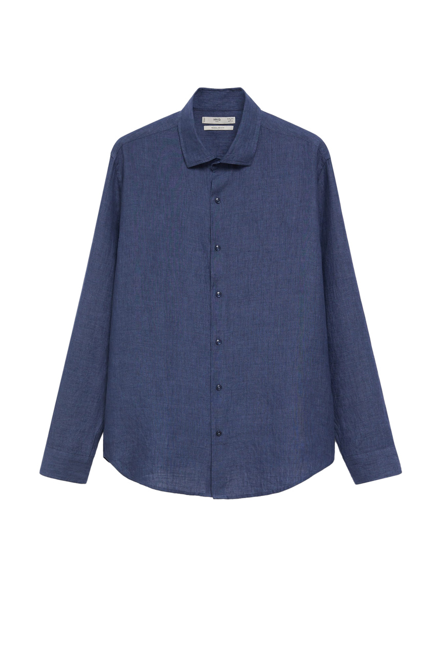 Рубашка PARROT из чистого льна|Основной цвет:Синий|Артикул:87015667 | Фото 1
