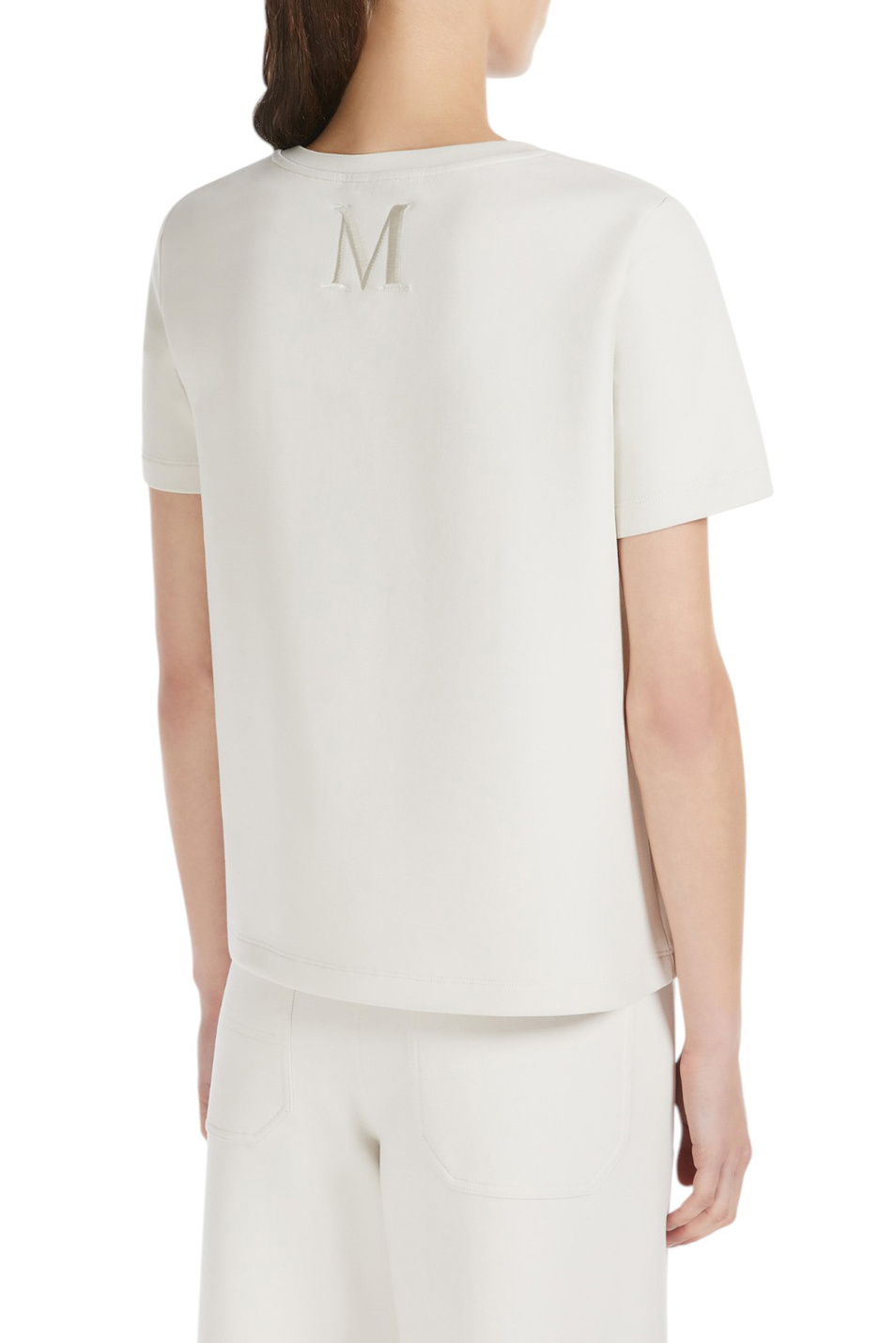 Женский Max Mara Футболка NANCY из смесового хлопка (цвет ), артикул 2519971013 | Фото 4