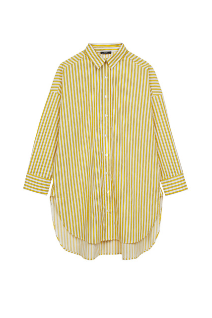 Рубашка в полоску|Основной цвет:Желтый|Артикул:194770 | Фото 1