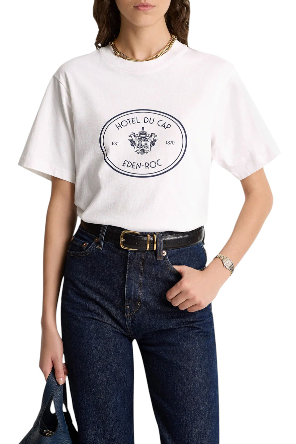 Женский Sporty & Rich Футболка Eden Crest с логотипом (цвет ), артикул TO04360666WH01 | Фото 3