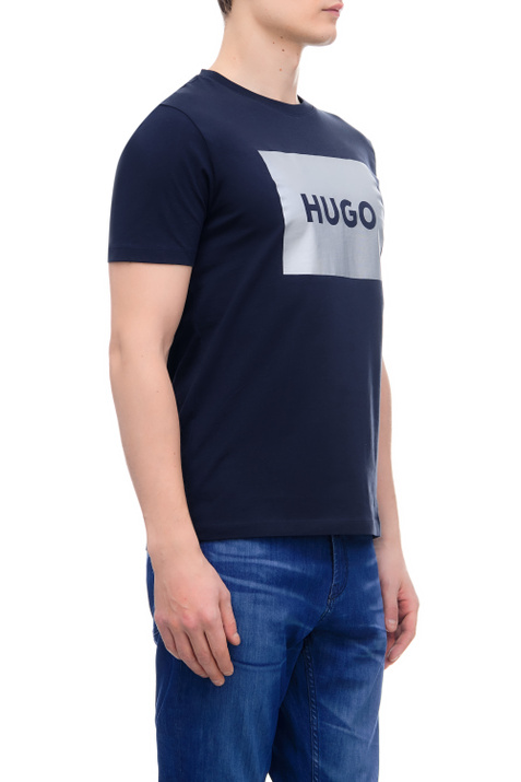 HUGO Футболка прямого кроя с логотипом ( цвет), артикул 50484783 | Фото 3