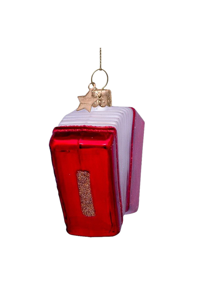 Не имеет пола Vondels Елочная игрушка "Аккордеон красный" 7 см (цвет ), артикул 1240705070017 | Фото 2