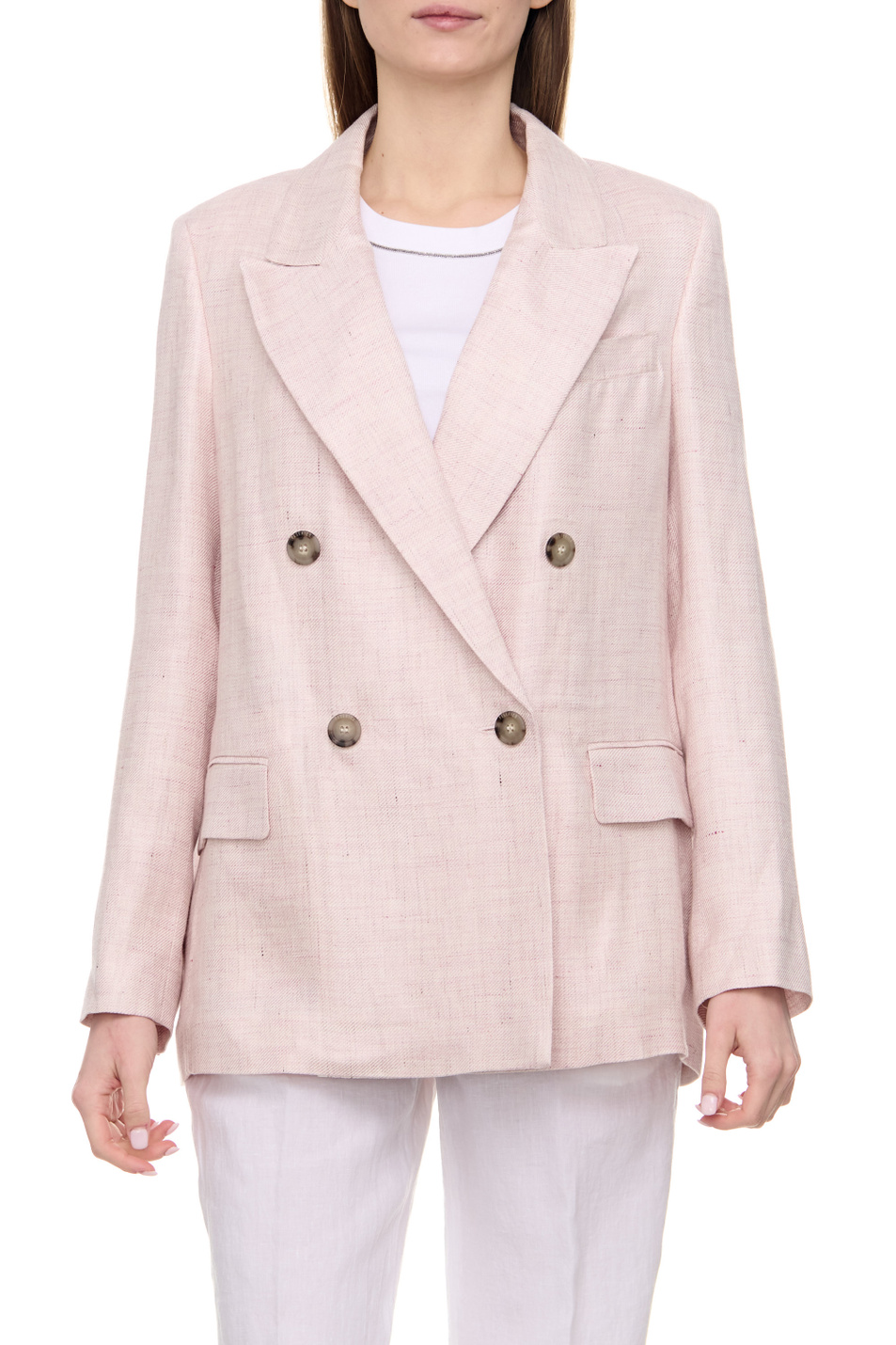 Женский Peserico Пиджак из льна и ацетата (цвет ), артикул S01428N-05412 | Фото 4